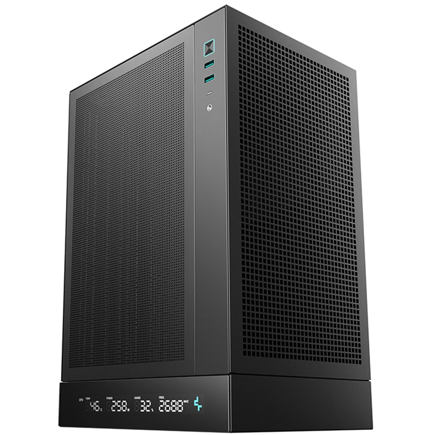 Deepcool CH170 Digital Mini-ITX Case - High Airflow, Supports Water Cooling, Ultra-Quiet Operation, Compact Design for Efficient Space Management