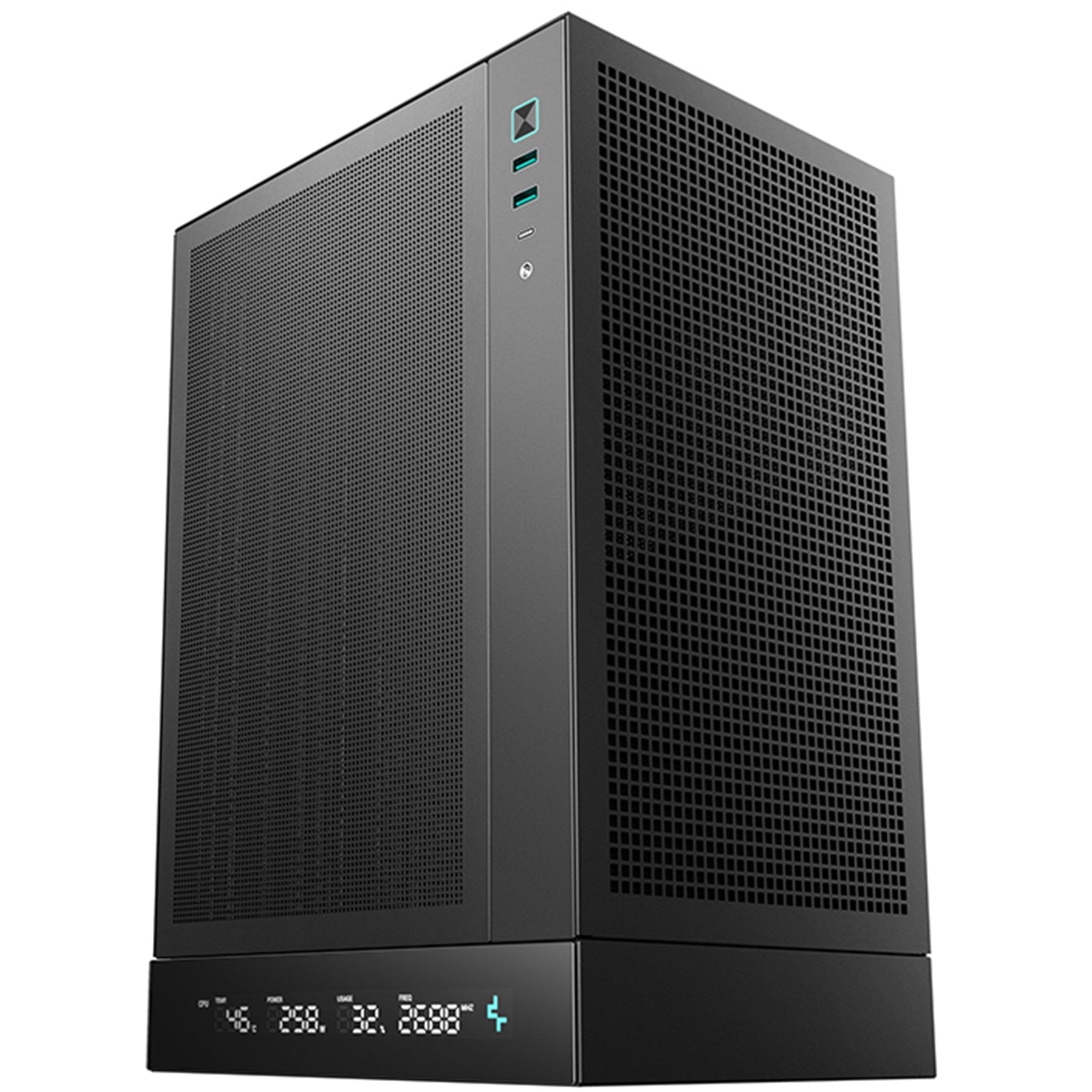 Deepcool CH170 Digital Mini-ITX Case - High Airflow, Supports Water Cooling, Ultra-Quiet Operation, Compact Design for Efficient Space Management - PC Gear UK