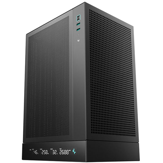 Deepcool CH170 Digital Mini-ITX Case - High Airflow, Supports Water Cooling, Ultra-Quiet Operation, Compact Design for Efficient Space Management - PC Gear UK