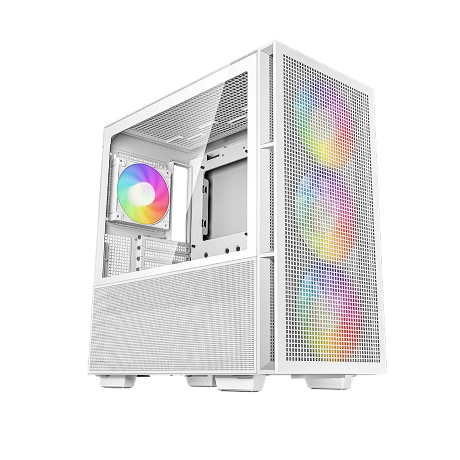 DeepCool CH560, White, Mid Tower Gaming Case, Tempered Glass, 4x ARGB Fans, E-ATX/ATX/MicroATX - PC Gear UK