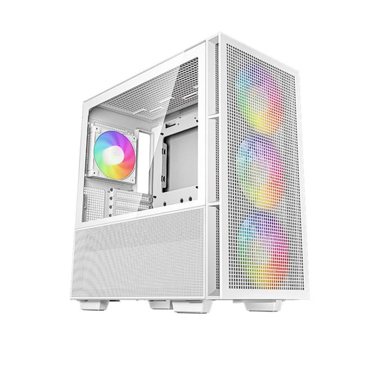 DeepCool CH560, White, Mid Tower Gaming Case, Tempered Glass, 4x ARGB Fans, E-ATX/ATX/MicroATX - PC Gear UK
