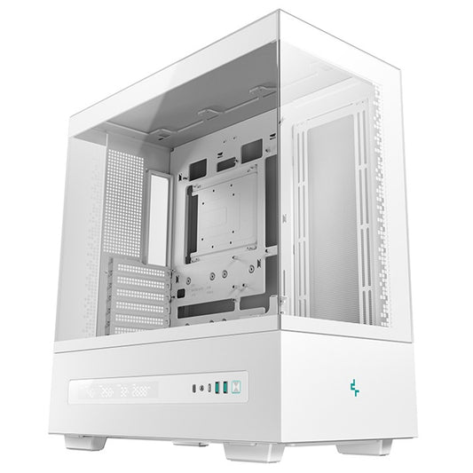DeepCool CH690 Digital ATX Mid-Tower Case, High-Airflow PC Case with Semi-Glass Panel, USB-C Port, Support for 420mm Radiator, 450mm GPU, ATX PSU, White - PC Gear UK