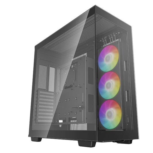 DeepCool CH780, Black, Full Tower Gaming Case, Tempered Glass, 1x 420mm ARGB Side fan, Mini-ITX / M-ATX / ATX / E-ATX - PC Gear UK