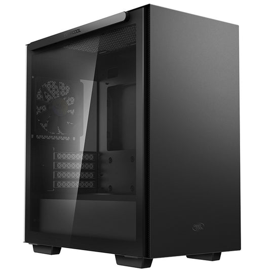 DeepCool MACUBE 110 Case, Home & Business, Black, Micro Tower, 2 x USB 3.0, Tempered Glass Side Window Panel, Micro ATX, Mini-ITX - PC Gear UK
