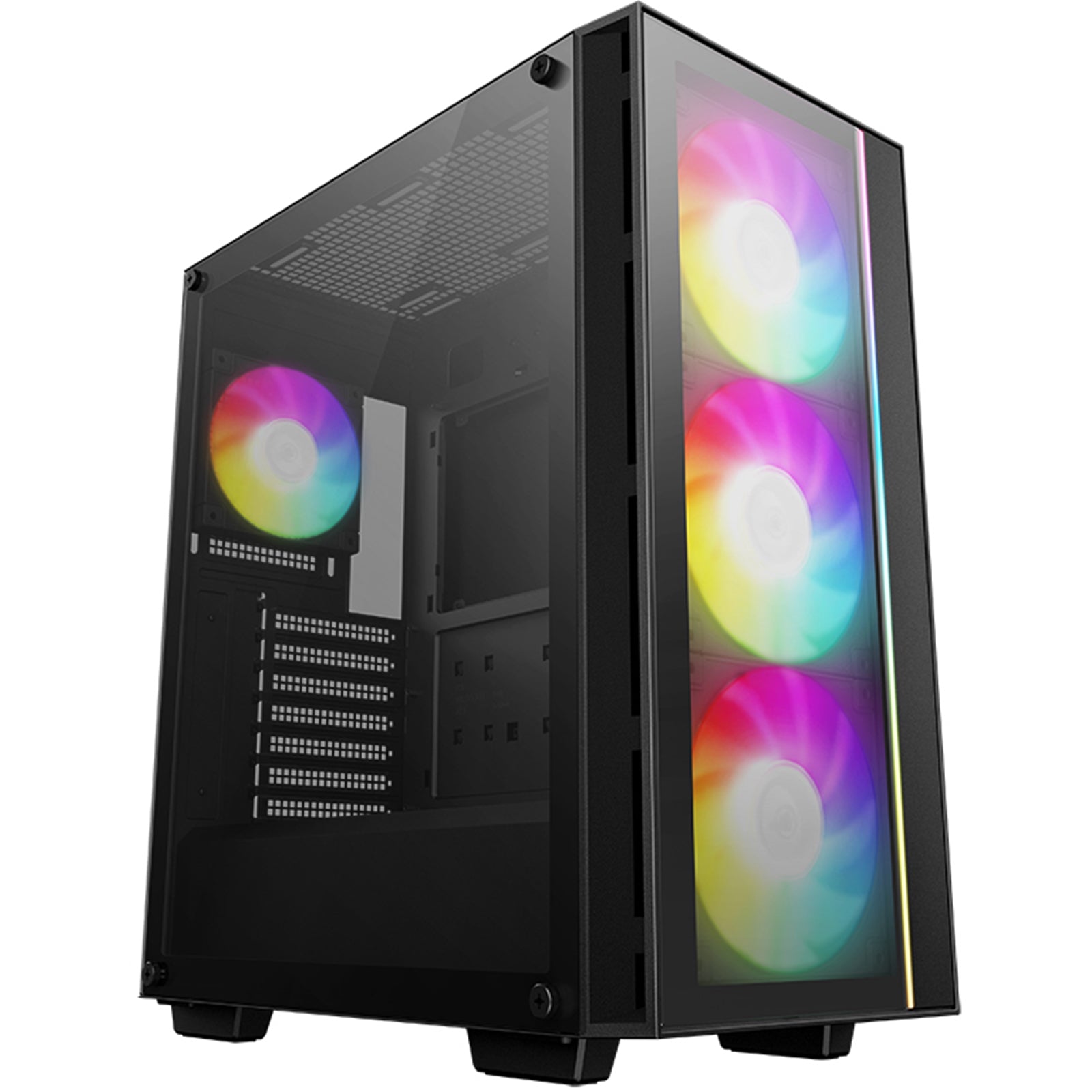 DeepCool MATREXX 55 V4 C Mid-Tower ATX Case, Type-C and USB 3.0,  front ARGB fans and front LED strip, Tempered Glass Side Panel - PC Gear UK