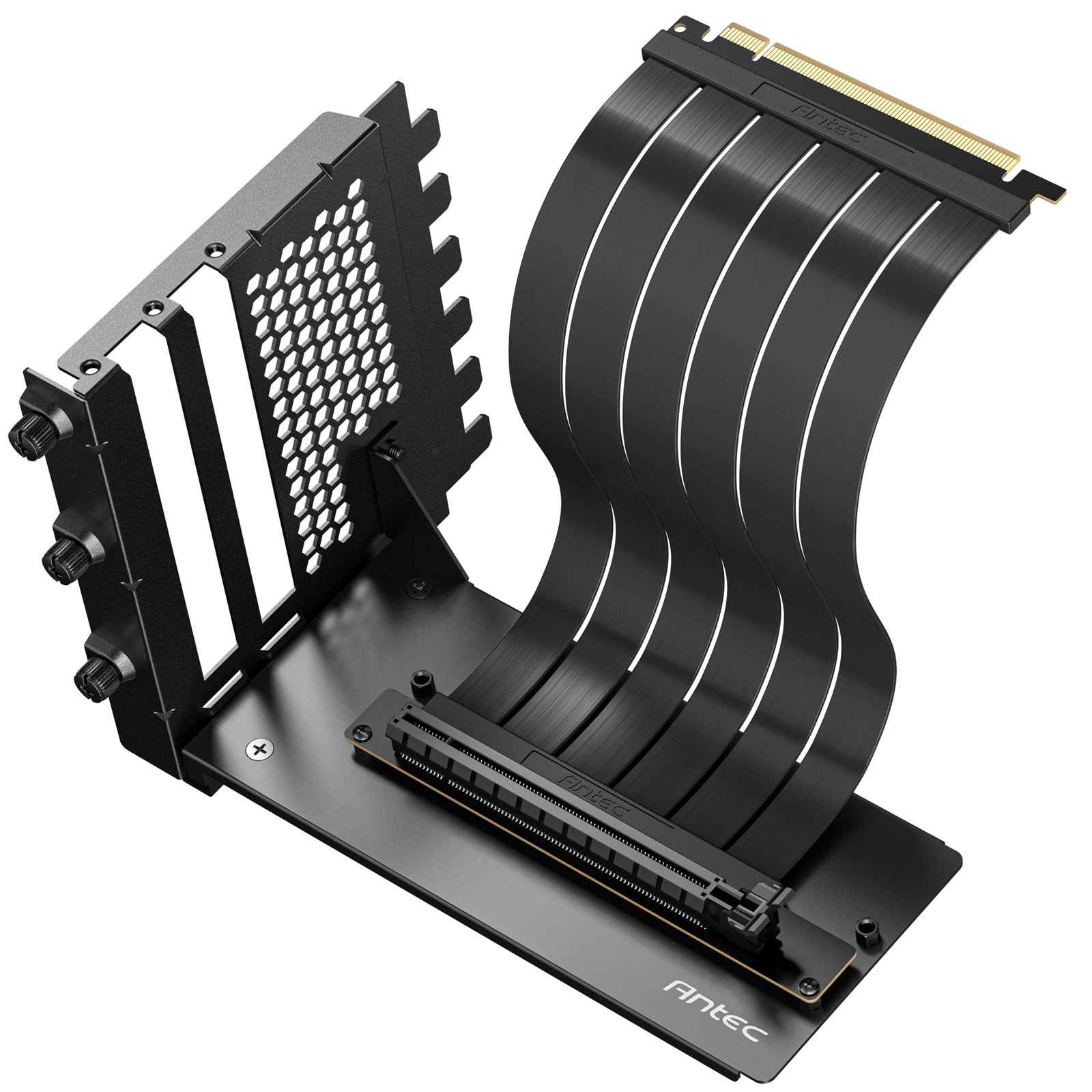 Antec RTX50 PCIe 5.0 Riser Cable with 90 degree Bracket Mount, Black,  Designed To Allow Vertical Mounting Of A Graphics Card