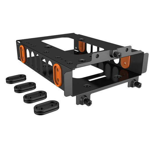 be quiet! HDD Cage, Mounting for One HDD or Two SSDs, Black & Orange Rubber Decouplings Included, Compatible with Most be quiet! Cases - PC Gear UK