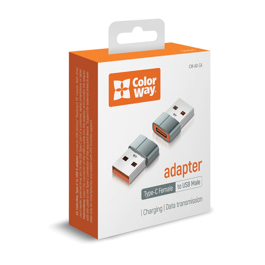 ColorWay Grey Adapter Type-C To USB-A - PC Gear UK