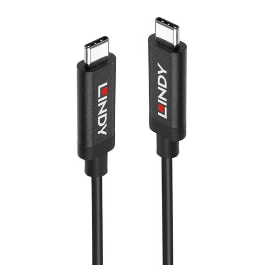 LINDY 43308 5m Active USB 3.2 Gen 2 C/C Cable, Data transfer rates up to 10Gbps, Supports video resolutions up to UHD 8K 7680x4320@60Hz including 4K 4096x2160@120Hz, 2 year warranty - PC Gear UK