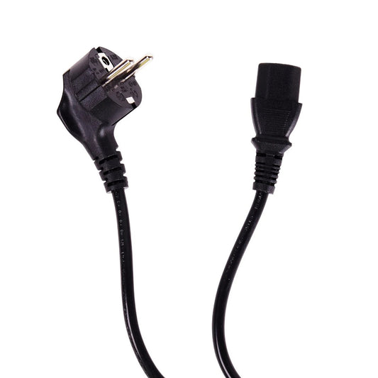 Mixed Length EU 2 Pin Plug To IEC C13 (Kettle)  Mains Extension Cable - Black - PC Gear UK