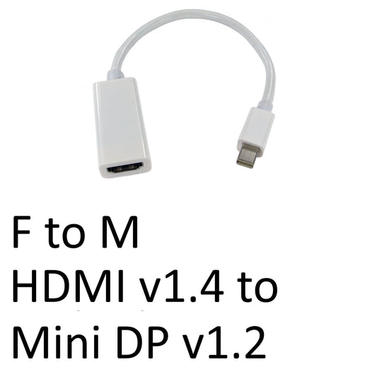 Mini DisplayPort (M) to HDMI (F) White OEM Converter Adapter - PC Gear UK