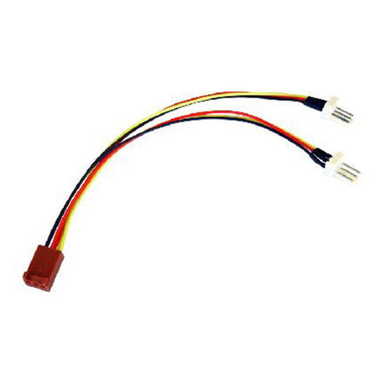 3-Pin Fan (F) to 2 x 3-Pin Fan (M + M) 0.15m OEM Internal Splitter Cable - PC Gear UK