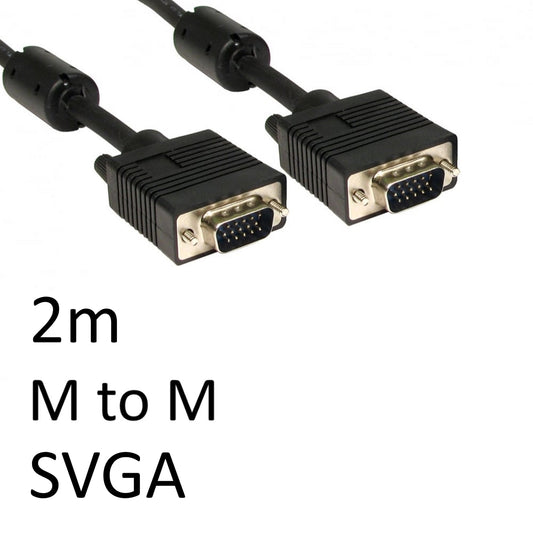 SVGA (M) to SVGA (M) 2m Black OEM Display Cable - PC Gear UK