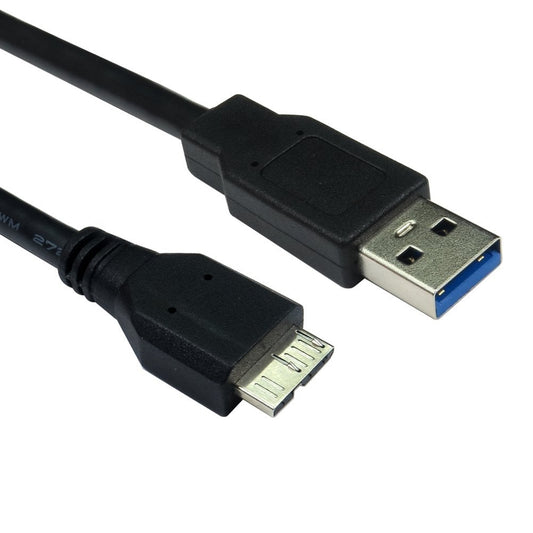 USB 3.0 A (M) to USB 3.0 Micro B (M) 0.75m Black OEM Data Cable