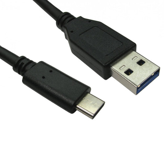 TARGET USB3C-921 Data Cable, USB 3.1 Type-A (M) to USB 3.1 Type-C (M), 1m, Black, 10Gbps Data Transfer Rate, Supports up to 3A 20V (60W), USB Power Delivery v2.0, OEM Polybag Packaging - PC Gear UK