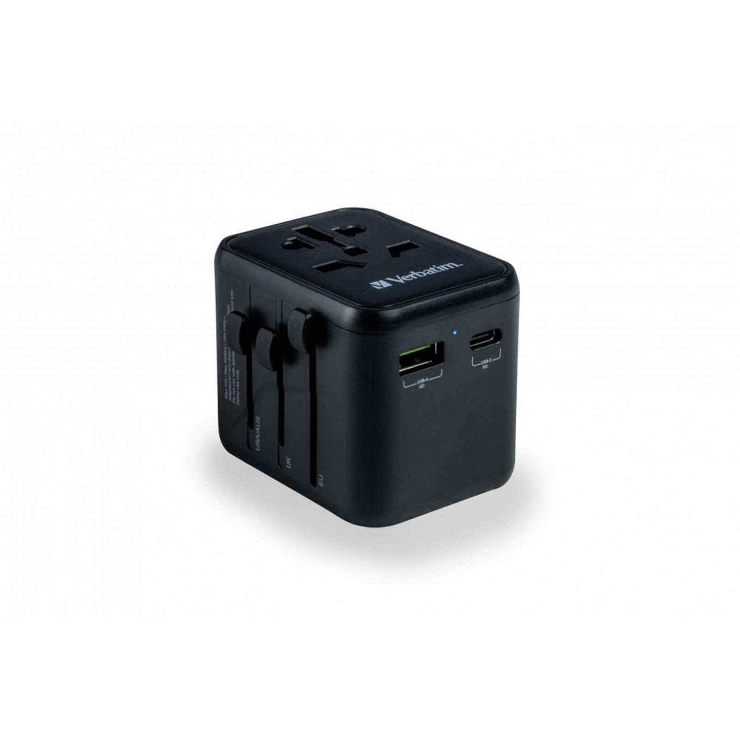 Verbatim  (49544) UTA-02 Universal Travel Adapter with 1 x USB-C PD 20W / 1 x USB-A QC 3.0