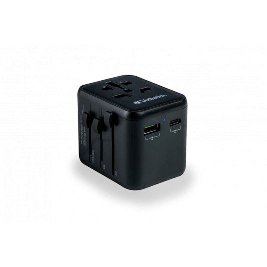 Verbatim  (49544) UTA-02 Universal Travel Adapter with 1 x USB-C PD 20W / 1 x USB-A QC 3.0
