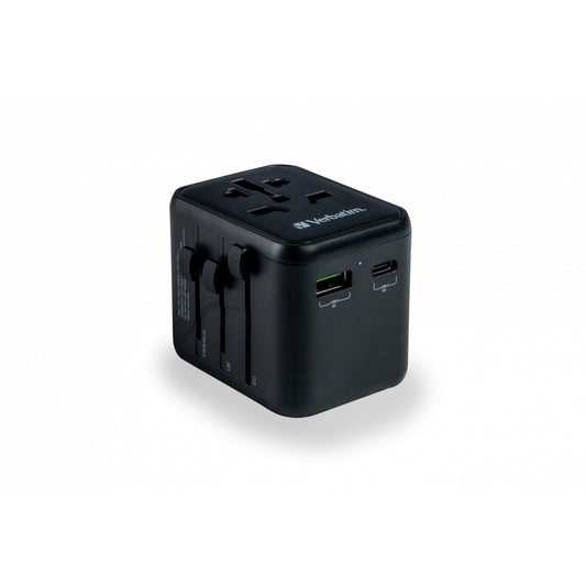 Verbatim  (49544) UTA-02 Universal Travel Adapter with 1 x USB-C PD 20W / 1 x USB-A QC 3.0