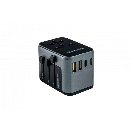 Verbatim (49545) UTA-03 Universal Travel Adapter with 1 x USB-C PD 30W & QC 3.0 / 2 x USB-C / 2 x USB-A