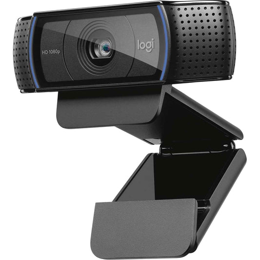 Logitech C920S HD Pro Webcam, Full HD 1080p/30fps Video Calling, Clear Stereo Audio, HD Light Correction, Privacy Shutter, Streaming, Works With Skype,Zoom,FaceTime - Black