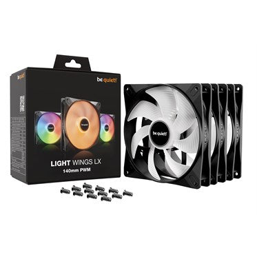 be quiet! Light Wings LX 140mm PWM ARGB Fan | Triple Pack | BL127 | 1200 RPM | Daisy-Chain | Case Fan