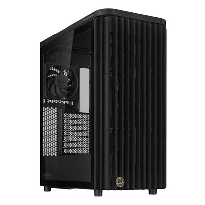 ASUS ProArt PA401 Tempered Glass PWM ATX Mid Tower Case | FSC Wood Front | Black