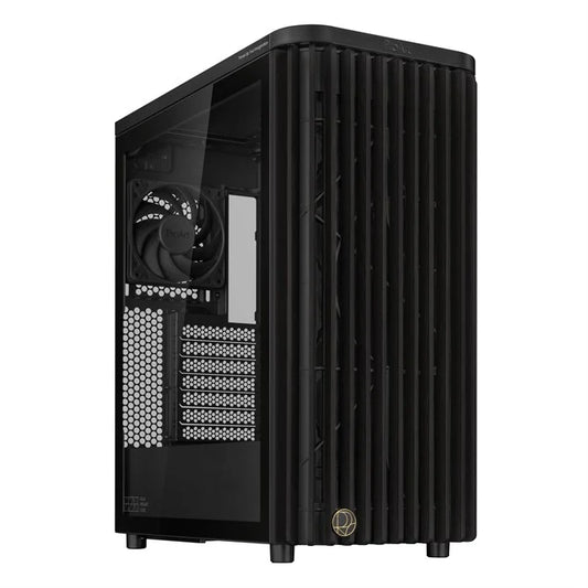 ASUS ProArt PA401 Tempered Glass PWM ATX Mid Tower Case | FSC Wood Front | Black