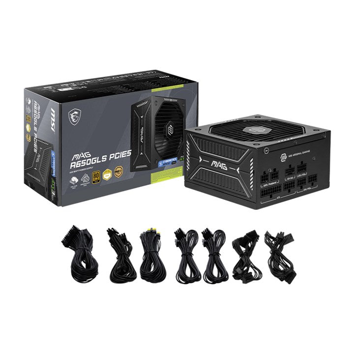 MSI MAG A650GLS PCIE5 650W ATX 3.1 80 PLUS Gold Fully Modular PSU