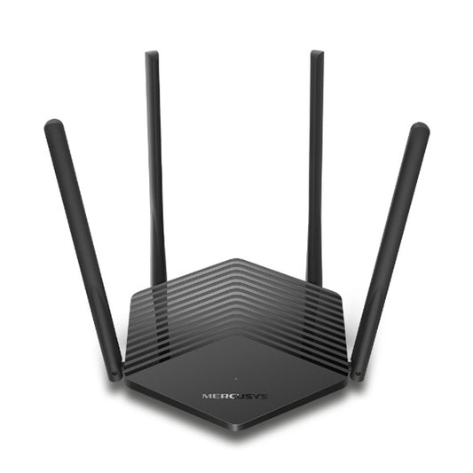 Mercusys AX1800 Dual-Band WiFi 6 Router, Wi-Fi 6 (802.11ax), Dual-band (2.4 GHz / 5 GHz), Ethernet LAN, Black, Tabletop router