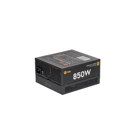 Vida Heracles 850W 80+ Bronze ATX 3.1 Power Supply, Non-Modular, 140mm FDB Fan, 16-pin PCIe, Removable Dust Filter, Black