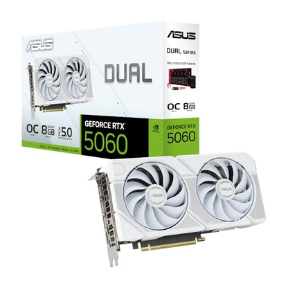 ASUS Dual GeForce RTX™ 5060 White OC Edition 8GB GDDR7