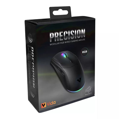 Vida Precision RGB Gaming Mouse - PixArt 3327, 12400 DPI, Black