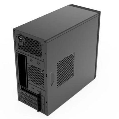 Vida Corporate Micro-ATX Office Tower PC Case, 300mm GPU, USB 3.0, Black