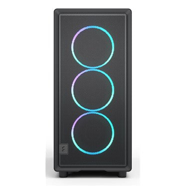 Fractal Design Epoch RGB TG Light, Mid Tower ATX, Tempered Glass, 3x 120mm Fans, USB-C, Black