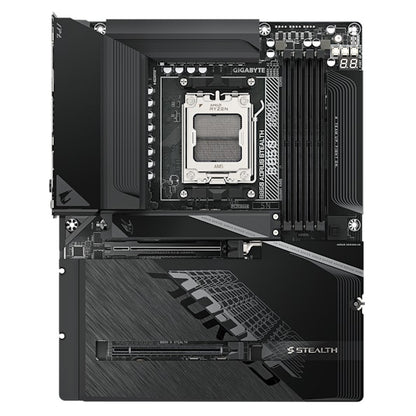 GIGABYTE B850 AORUS STEALTH AMD AM5 ATX Motherboard, 4x DDR5, 4x M.2, PCIe 5.0, Wi-Fi 7, 5GbE LAN