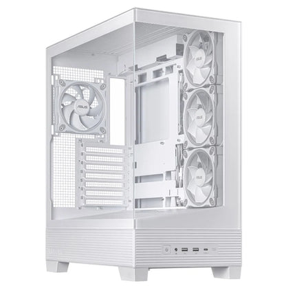 ASUS A31 PLUS ARGB ATX Midi Tower Case | 4 ARGB Fans | 360mm Radiator | BTF Compatible | White