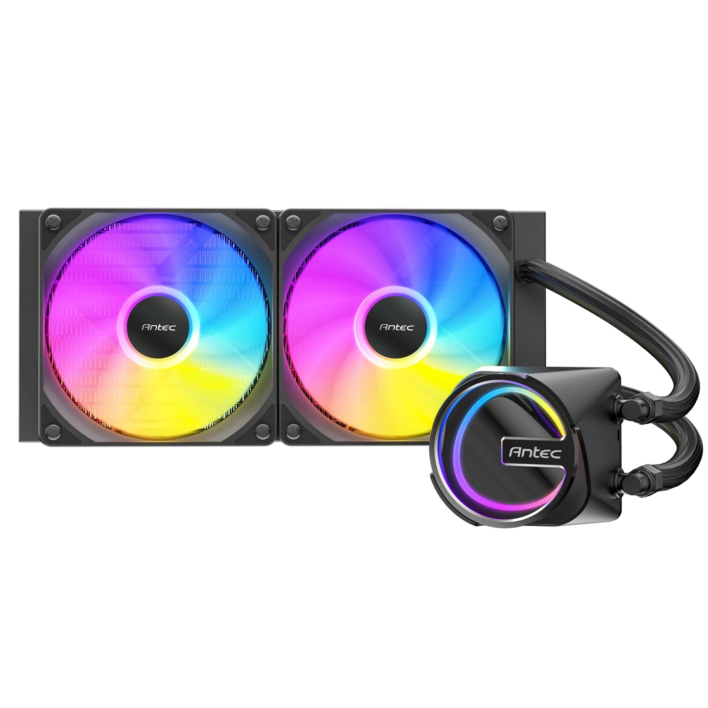 Antec, Antec Skeleton 240 ARGB Liquid CPU Cooler, Universal Socket, Black, 240mm Radiator, PWM up to 2000 RPM Cooling Fans, Addressable RGB LED Lighting, Intel:LGA115X/1200/1700/1851/20XXAMD:AM3/AM4/AM5