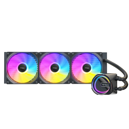 Antec, Antec Skeleton 360ARGB Liquid CPU Cooler, Universal Socket, Black, 360mm Radiator, PWM up tp 2000 RPMCooling Fans, Addressable RGB LED Lighting, Intel:LGA115X/1200/1700/1851/20XXAMD:AM3/AM4/AM5