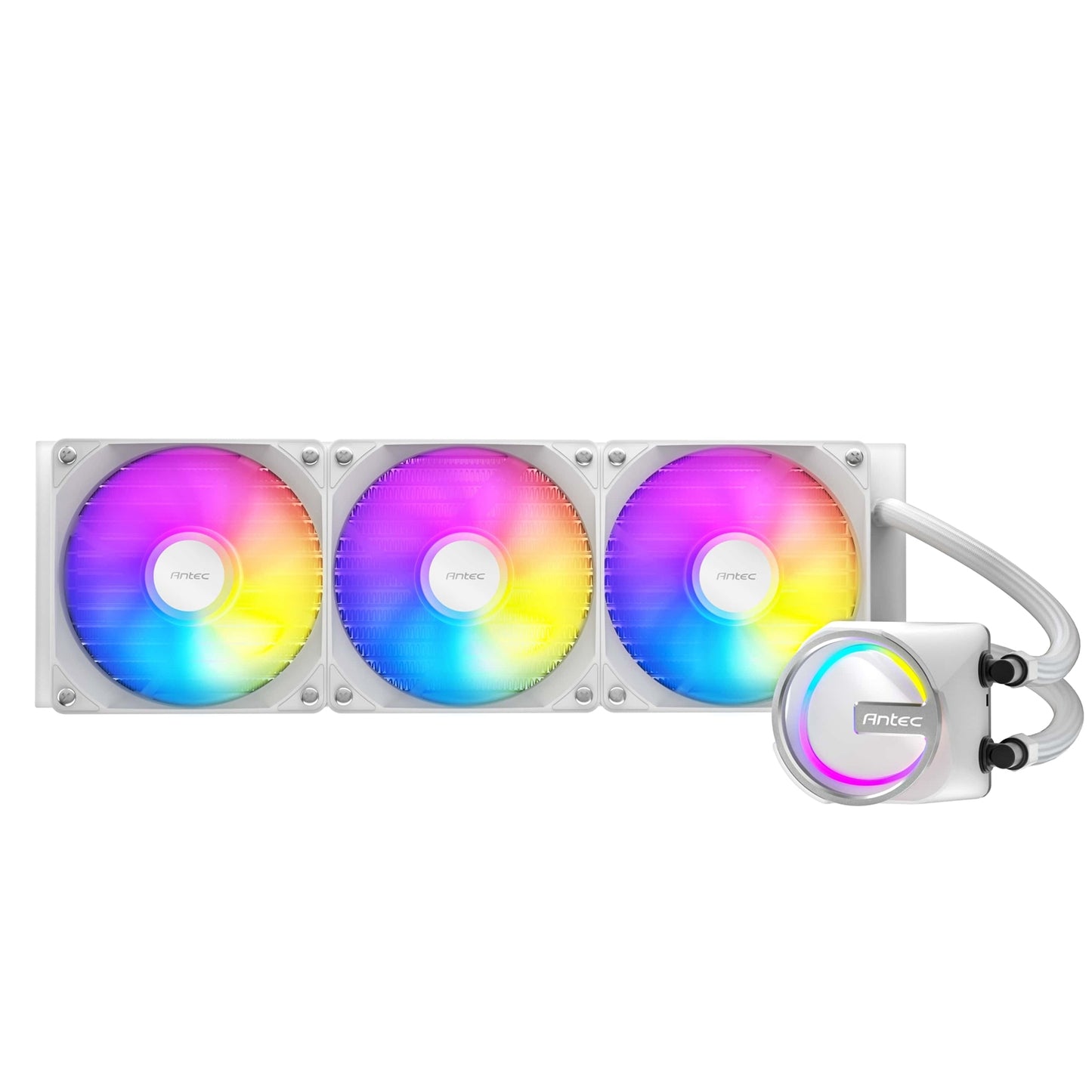Antec, Antec Skeleton 360ARGB Liquid CPU Cooler, Universal Socket, White, 360mm Radiator, PWM up tp 2000 RPMCooling Fans, Addressable RGB LED Lighting, Intel:LGA115X/1200/1700/1851/20XXAMD:AM3/AM4/AM5