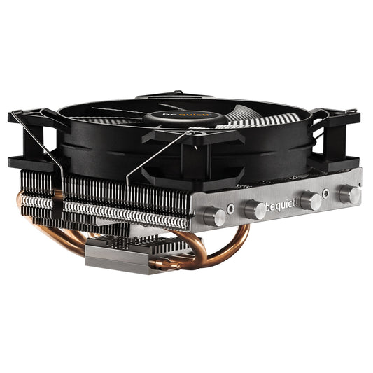be quiet! Shadow Rock LP Fan CPU Cooler, Universal Socket, Pure Wings 2 120mm PWM Black Cooling Fan, 1500RPM, 4 Heat Pipes, Low-Profile at 75.4mm Height, 130W TDP, Intel LGA 1700 & AMD AM5 Compatible - PC Gear UK