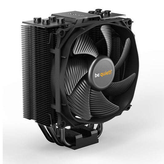 be quiet! Dark Rock Slim Fan CPU Cooler, Universal Socket, Silent Wings 3 120mm PWM Black Cooling Fan, 1500RPM, 4 Heat Pipes, 180W TDP, Compact Construction to Stop Blocking Memory Slots, Intel LGA 1700 & AMD AM5 Compatible - PC Gear UK