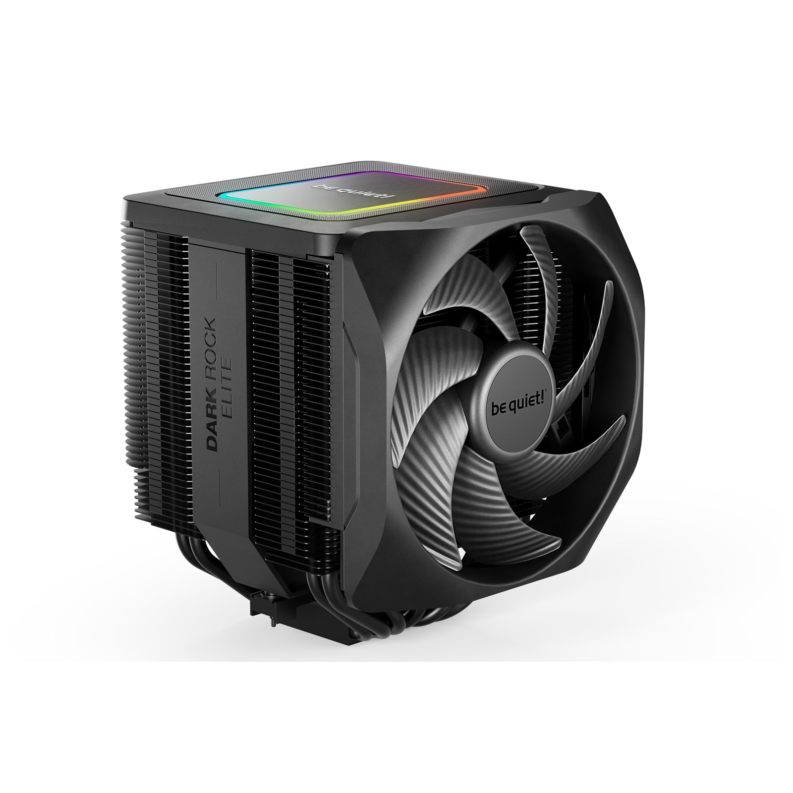 be quiet! Dark Rock Elite CPU Cooler, Universal Socket, 2 x Silent Wings Fans, 2000RPM, 7 x Heat Pipes, 280W TDP, ARGB & Speed Switch - PC Gear UK
