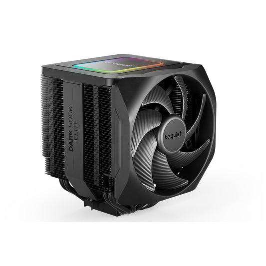be quiet! Dark Rock Elite CPU Cooler, Universal Socket, 2 x Silent Wings Fans, 2000RPM, 7 x Heat Pipes, 280W TDP, ARGB & Speed Switch - PC Gear UK
