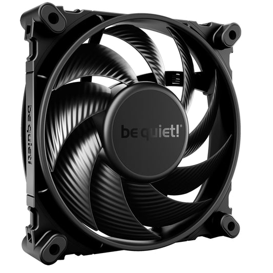 be quiet! Silent Wings 4 PWM High Speed Black Fan, 120mm, 2500RPM, 4-Pin PWM Fan Connector, Black Frame, Black Blades, Optimized Fan Blades for High End Performance, 2 Mounting Options - PC Gear UK