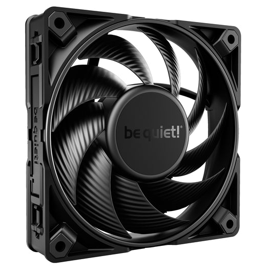 be quiet! Silent Wings Pro 4 PWM Black Fan, 120mm, 3000RPM, 4-Pin PWM Fan Connector, Black Frame, Black Blades, Optimized Fan Blades for the Highest Performance for Radiators & Heat Sinks, 3 Mounting Options, 3 Speed Switch - PC Gear UK