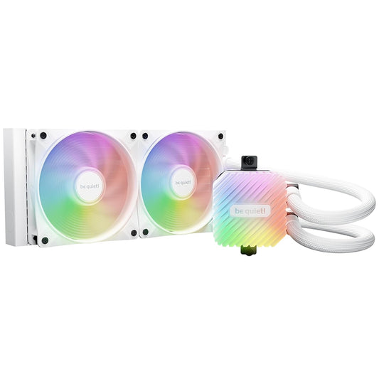 be quiet! Light Loop 240mm AIO CPU Liquid Cooler, High-Performance ARGB Lighting, Dual 120mm PWM Fans, Ultra-Quiet Operation, Easy Maintenance, Intel/AMD Compatible, White, 1851 / 1700 / 1200 / 1150 / 1151 / 1155