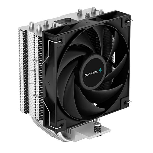 DeepCool AG400 Fan CPU Cooler, Universal Socket, High Efficiency 120mm PWM Cooling Black Fan, 2000RPM, 4 Heat Pipes, 220W Heat Dissipation Power, Unique Matrix Fin Design, Intel LGA 1700 Bracket Included - PC Gear UK