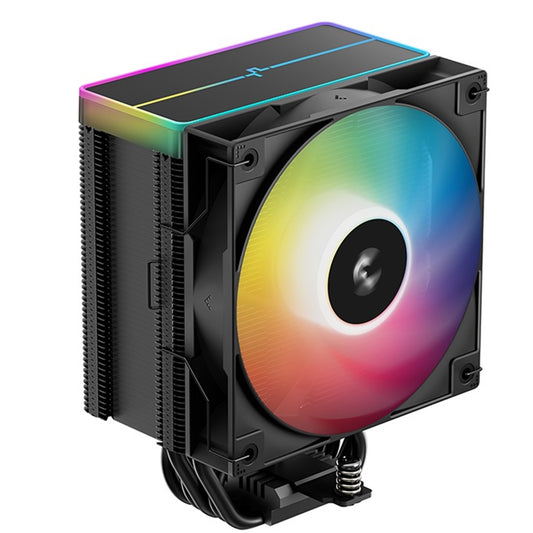 DeepCool AG500 BK ARGB CPU Air Cooler, 240W TDP, 120mm PWM Fan, 5 Copper Heatpipes, Addressable RGB Lighting, Intel & AMD Compatible, Black - PC Gear UK