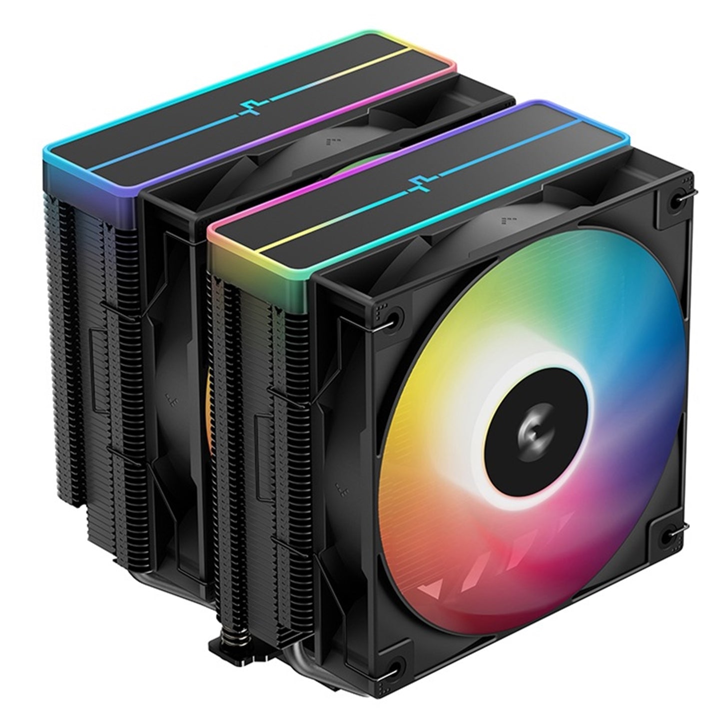 DeepCool, DeepCool AG620 BK ARGB V2 Dual-Tower CPU Air Cooler - Matte Black, Intel: LGA 1851, LGA 1700, LGA 1200, LGA 1151/1150/1155AMD: AM5, AM4
