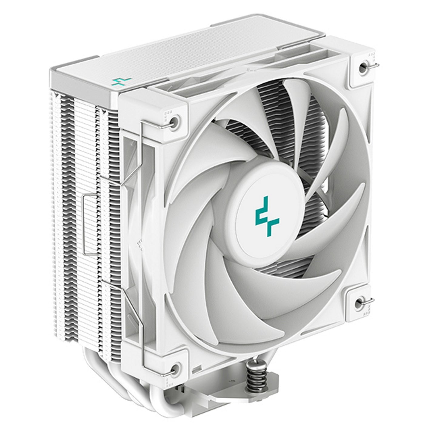 DeepCool AK400 WH Fan CPU Cooler, Universal Socket, High Performance 120mm Silent Hydro Bearing PWM White Fan, 1850RPM, 4 Heat Pipes, Unique Matrix Fin Design, White Version, Intel LGA 1700 Bracket Included - PC Gear UK